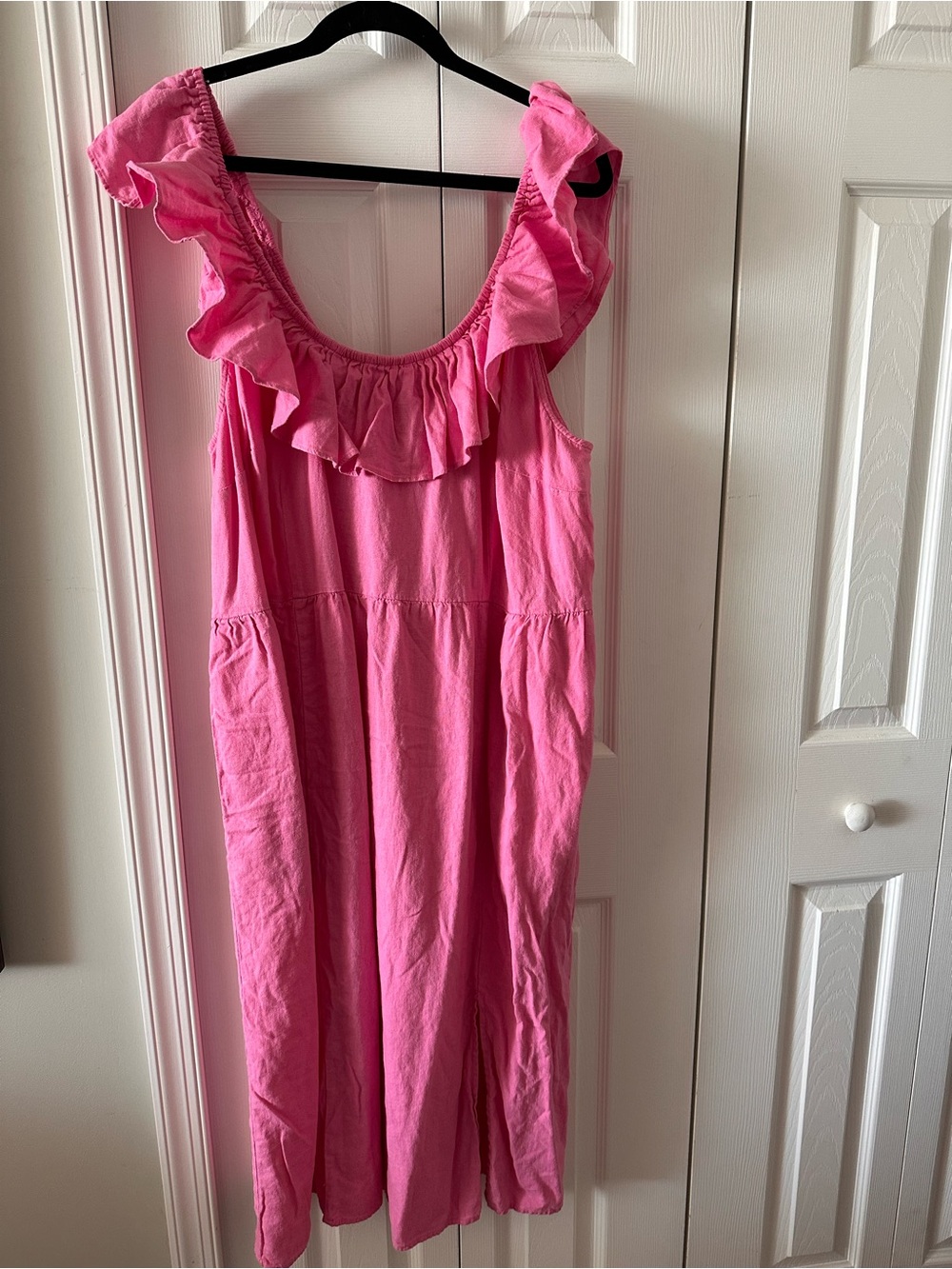 Ava & Vic Pink Ruffle-Trim Sundress